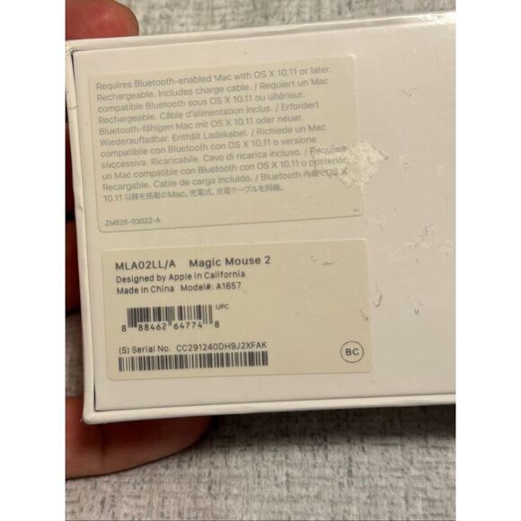 Apple Bluetooth Wireless Laser Magic Mouse A1657 USBC NEW - Picture 3 of 6